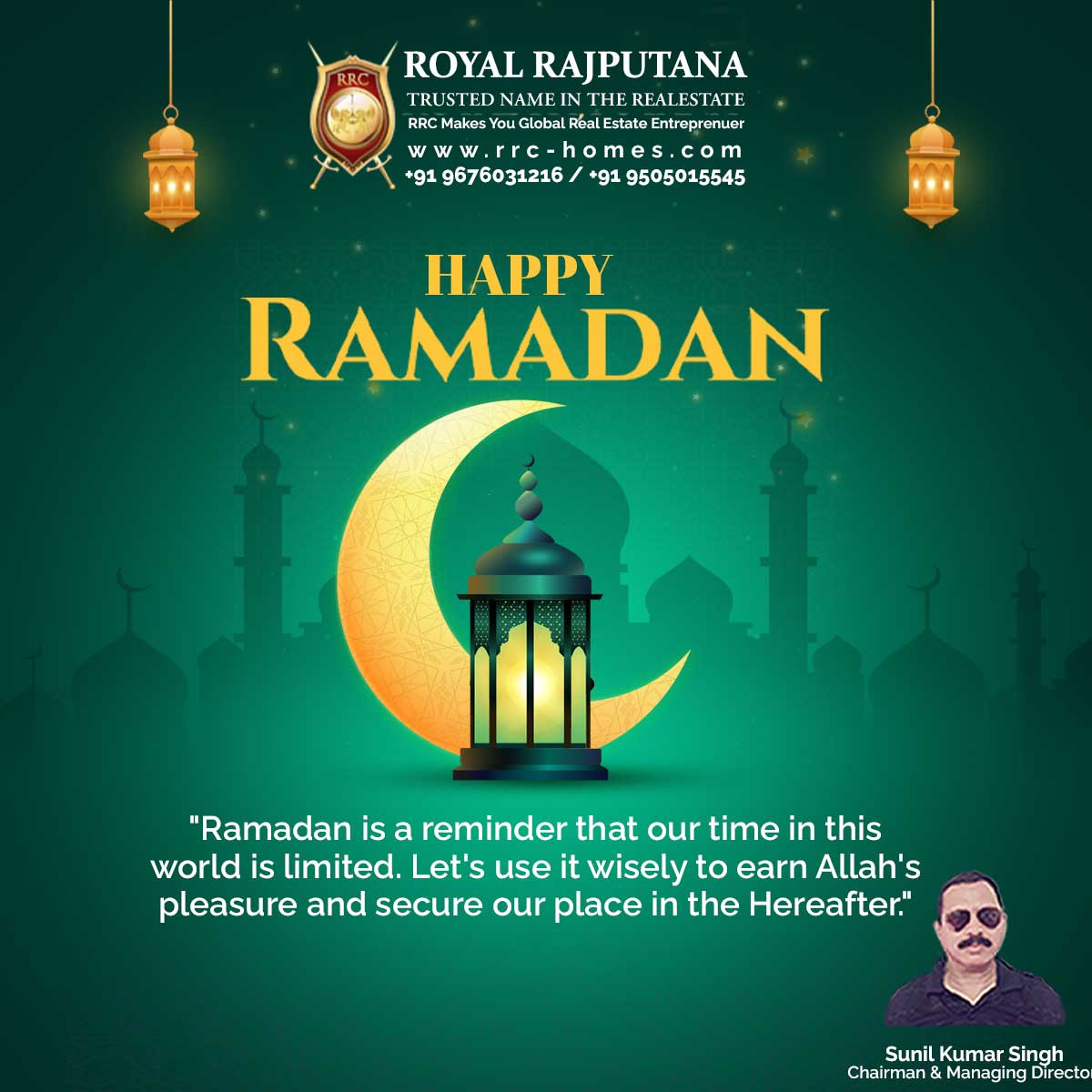 Happy Ramadan..!
'Ramadan is a reminder that our time in this world is limited. Let's use it wisely to earn Allah's pleasure and secure our place in the Hereafter.'

#royalrajputana #royalrajputanahomes #rrc #rrchomes   #positive #situation #happy #ramadan #heaven #god #month