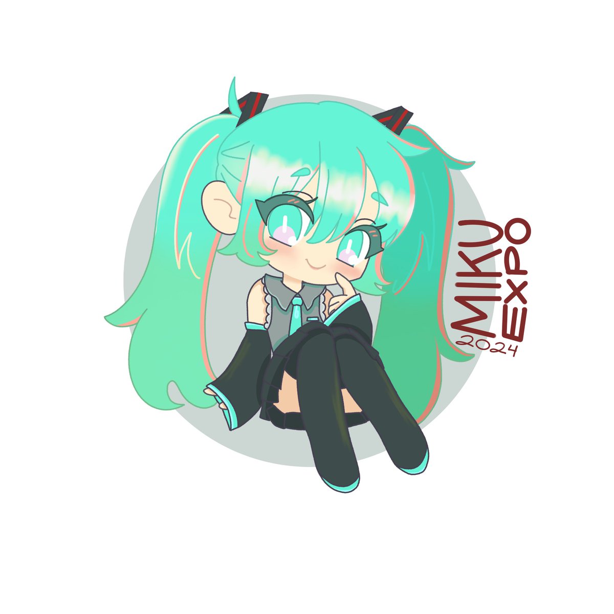bubblit_bee's tweet photo. Made a sticker design to give out as freebies for #MIKUEXPO2024 in DC!!! Super excited to have them come in and give them out to people 🩵 #HatsuneMiku https://t.co/fRymN7Z1ZF
