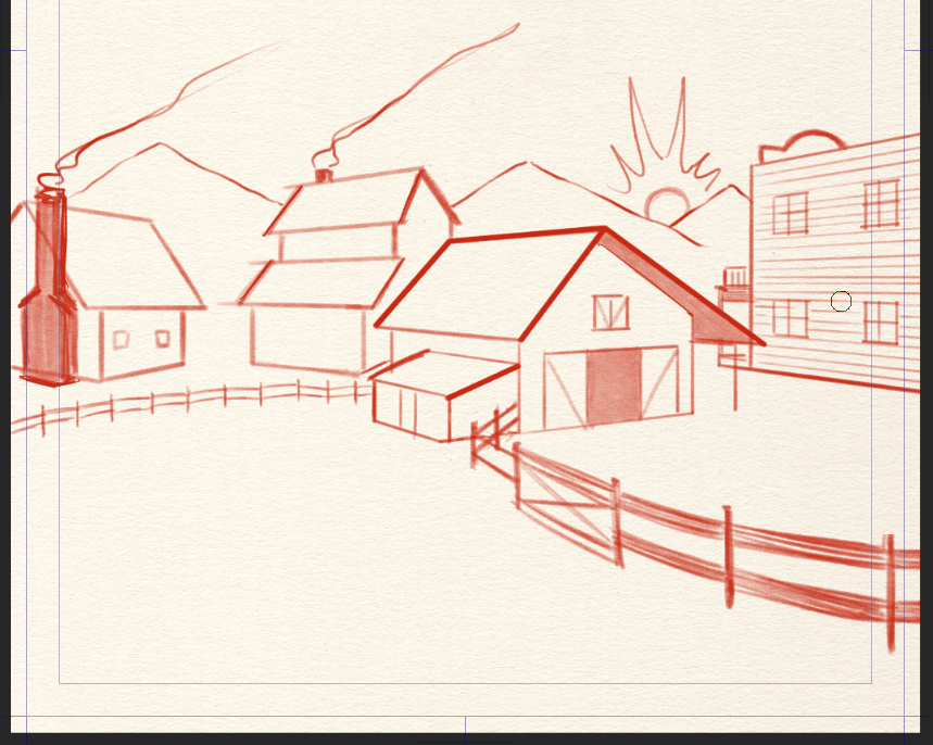 Foulsham_Art's tweet photo. One of two scenes i've been dreading penciling the perspective on... but i think it came out cool! One of the reasons i Like OLD WEST stories like #ElfWithNoName (written by @aJeffSchiller) is lots of buildings are weather worn and I can be a little looser with it lmafo! #comics https://t.co/SKL6rqm2BY