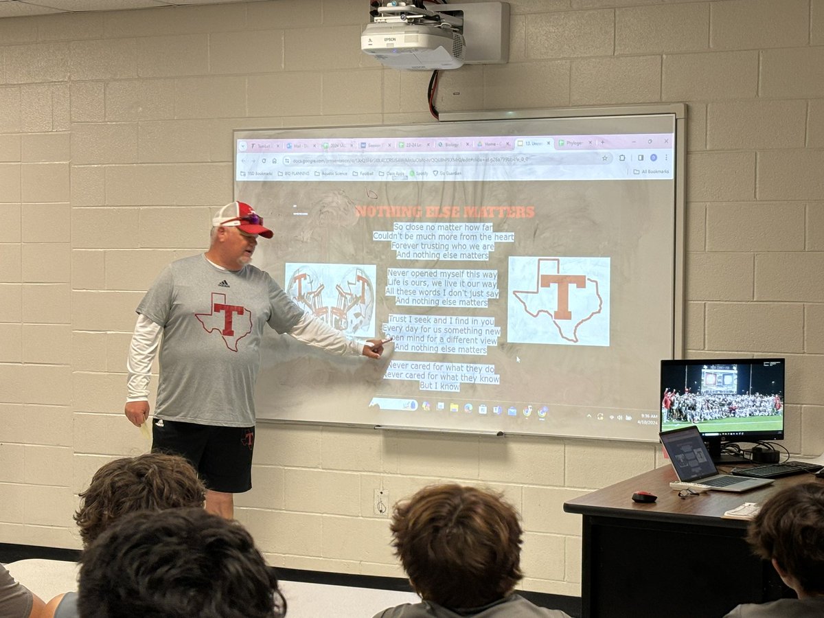 @CoachLowry1970 getting us right on “Uncommon Commitment” today. #QuestionablyCommitted #Trust #CultureMatters @FootballTomball @TISDTHS @THS__athletics