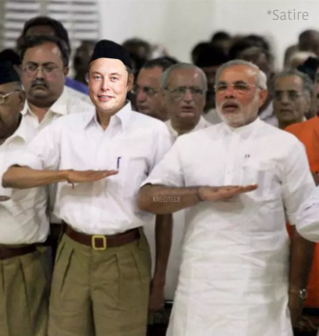 Welcome to India Karsevak Elon Musk 😁 #ElonMusk #Modi