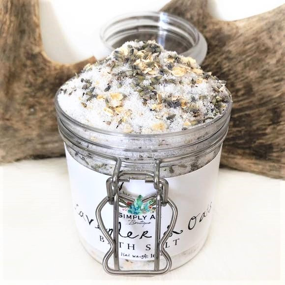 Lavender & Oats healing bath salts 7oz tuppu.net/5badfa3a #handmadesoap #handmade #bathandbeauty #Christmasgifts #smallbusiness #selfcare #womanowned #DeShawnMarie #Soap #vegan