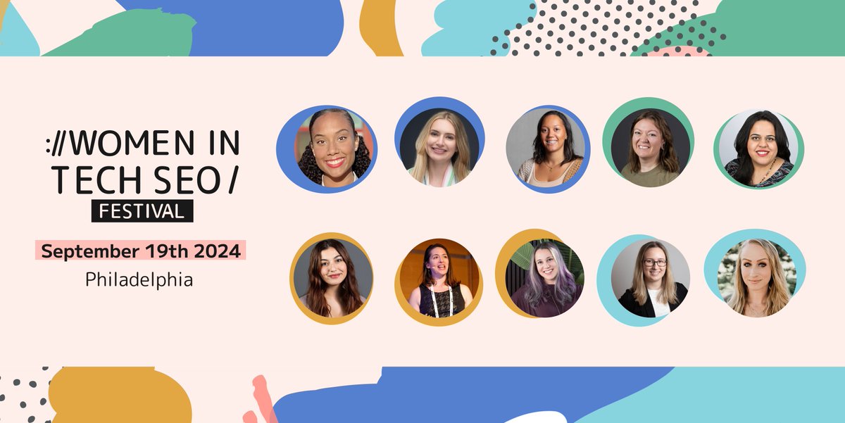 🎉160 days out from #WTSFest Philadelphia

Can't wait to see everyone & hear from our 10 brilliant speakers:

@BinksDoesSEO
Jamie D'Alessandro
@krystal_taing
@therarevos
@purnavirji
@CelestexLili
@navahf
@samtorresatl
@natasha_bd
Heather Hamilton

🎟️Tix: womenintechseo.com/conference/usa/