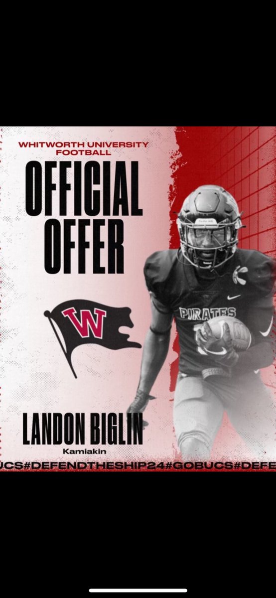 After a great Zoom with @coachsandberg and staff I am excited to announce that I have received an offer from the NWC champs @WhitworthFB #gobucs #AGTG✝️