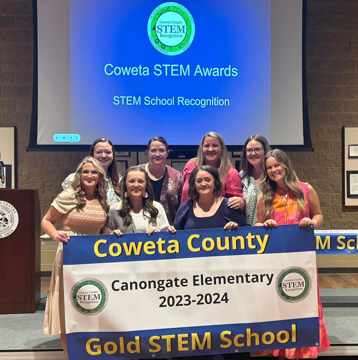 We had such an amazing evening at the CCSS Stem Symposium and Awards tonight! So proud of our students for representing our school and grateful to stand with such incredible colleagues to receive the Gold STEM School banner on behalf of CES! #bestschoolinthecounty 💜