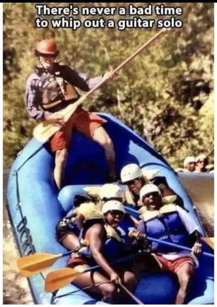 #neverabadtime #guitarsolo #guitarplayer #whitewaterrafting #rapids