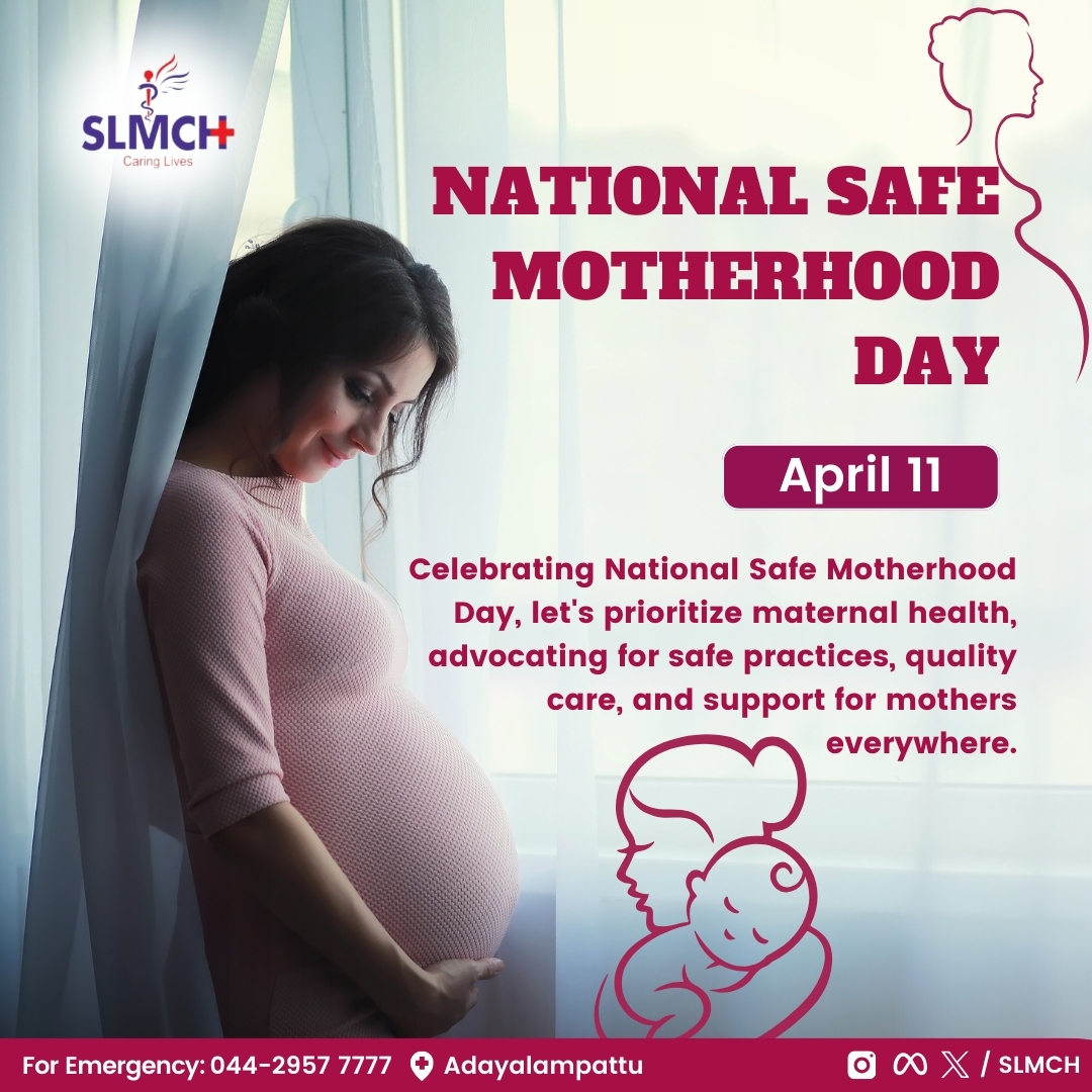 Happy National Safe Motherhood Day! 
Check out our blog:
blog.slmch.ac.in/2024/04/11/nat…

#SafeMotherhoodDay #MaternalHealth #HealthyMotherhood #SupportMothers #MaternalCare #SLMCH #srilalithambigai #medicalcollege #hospital #slmchcaringlives #drmgr #mgreri #chennai #maduravoyal