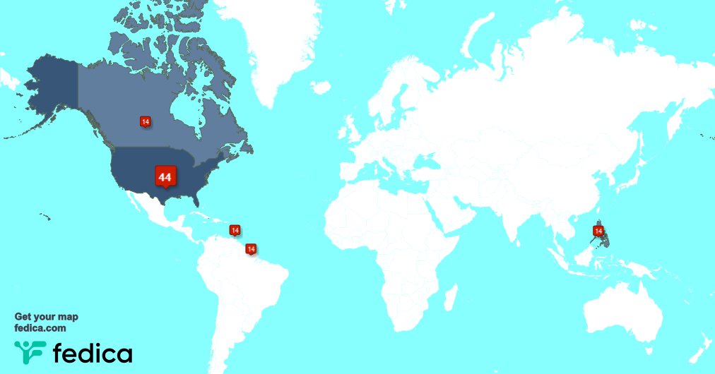 I have 4 new followers from USA last week. See fedica.com/!WilgyTherlonge