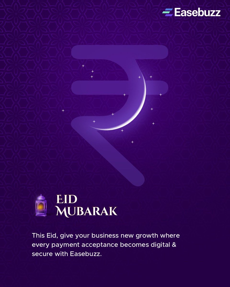 Easebuzz wishes everyone Eid Mubarak🌙

#DigitalPayments #Easebuzz #Eid