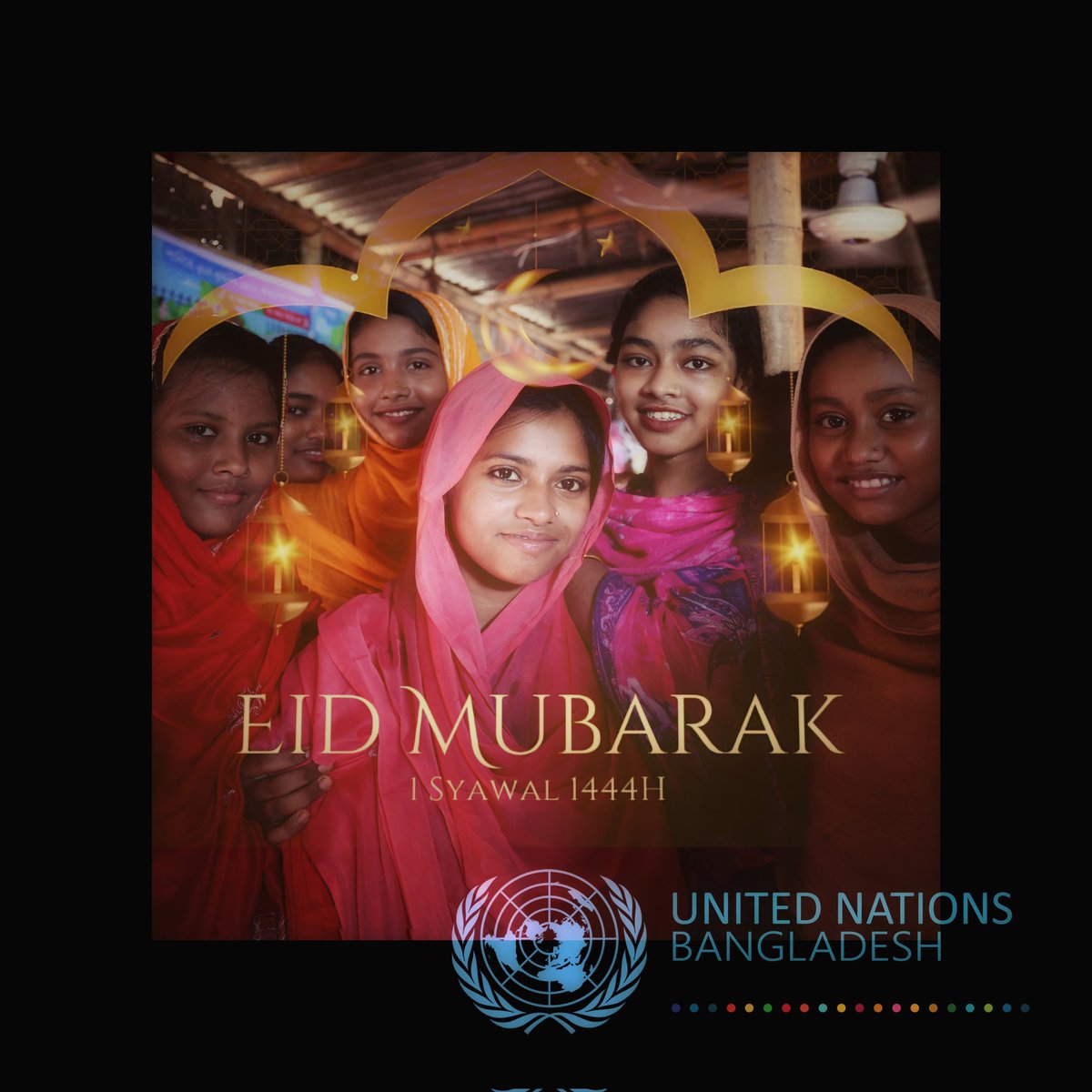 'From the United Nations Bangladesh team, wishing a safe and joyous Eid, filled with peace, health and prosperity, to all who are celebrating' - @GwynLewis12, UN Resident Coordinator in #Bangladesh for Eid-ul-Fitr #EidMubarak #EidulFitr2024