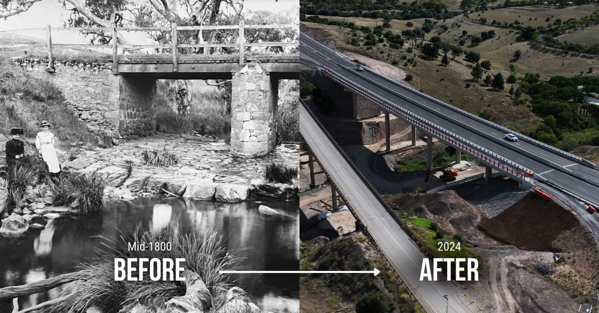 From the mid-1800’s to now - take a look at one of SA’s important infrastructure links, the Pedler Creek Bridge. Check out the many versions of the bridge over the past 150 years at: weare.sa.gov.au/news/bridging-… @DFIT_SA