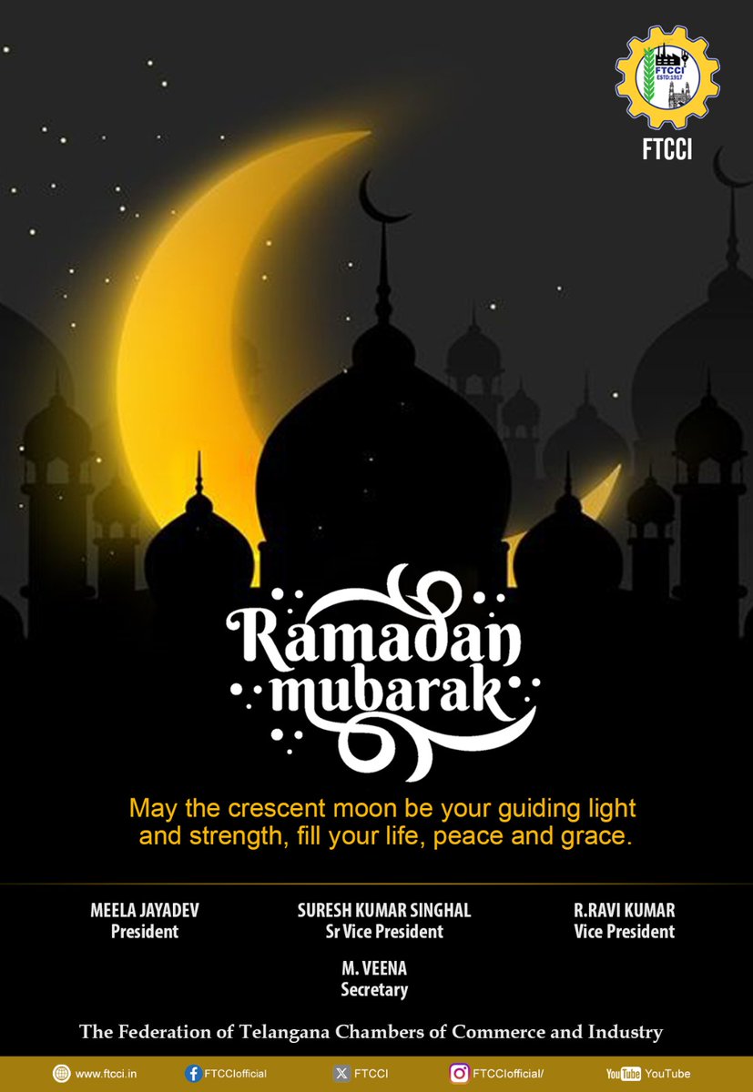Happy Ramadan. Ramadan brings prosperity and happiness to you and your loved ones. #Ramzan #RamzanMubarak #Ramadan #RamadanMubarak #Mubarak #EidMubarak #FTCCI