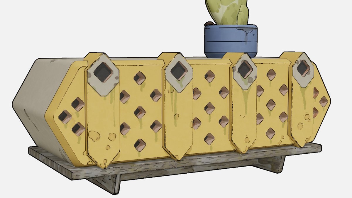 ToiletTuber's tweet photo. Finished up a new model, an aircon unit designed by Sheng Lam for Jusant. This is a fan project and has no connection to Sheng or the game. Was super fun to do and I'll prob do more from the game! #3drender #3dmodel #render 

The 4th photo has a comparison between art and model https://t.co/sXsRh0yPpX