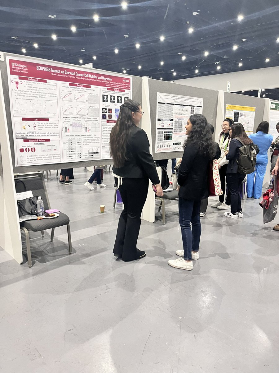 So incredibly proud of these #womeninSTEM presenting their #gyncsm cervical cancer research at #AACR24. We won’t stop til no one dies from cervical cancer @IamCervivor