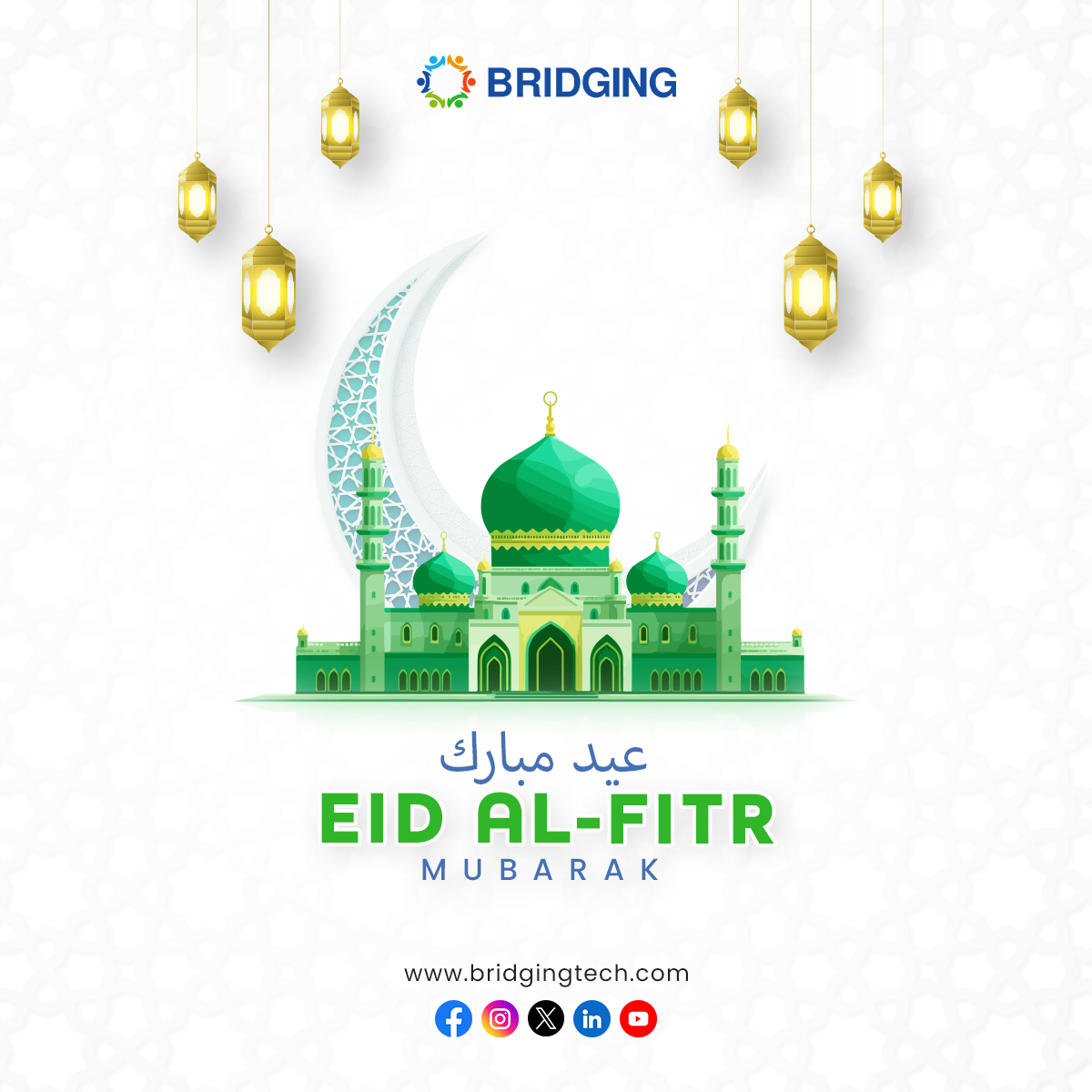 Wishing you and your family a happy and prosperous Eid-Al-Fitr. May this auspicious occasion bring peace, joy, and prosperity to your home. #Eid #Eid2024 #EidMubarak #EidAlFitr #EidAlFitr2024 #EidWishes #EidGreetings #EidBlessings #bridgingtechnologies