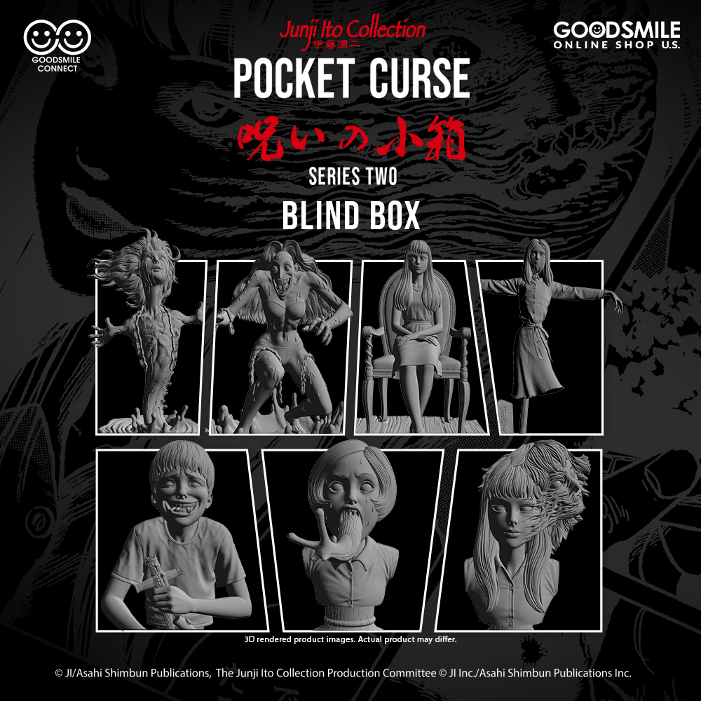 The curse lives on with Junji Ito Collection Pocket Curse Series Two Blind Box figures! Pocket 7 new figures with a glow-in-the-dark chase variant today at GOODSMILE ONLINE SHOP US! Shop: s.goodsmile.link/hz4 #JunjiIto #goodsmile