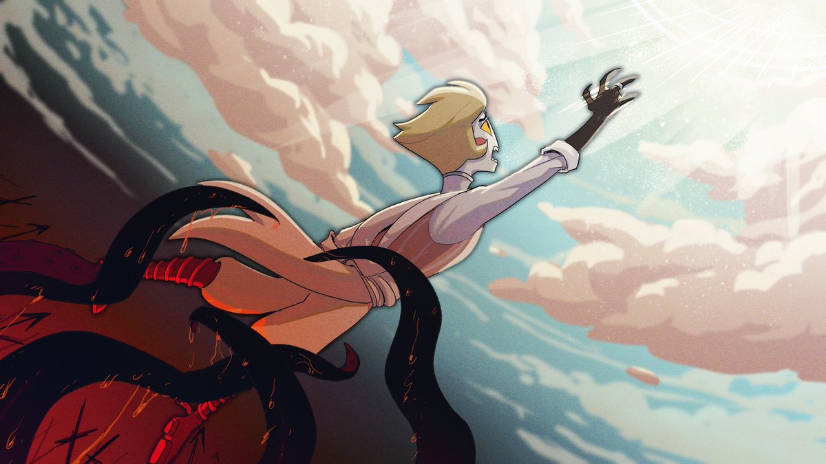 CalebHyles's tweet photo. Tomorrow, an original Hazbin Hotel song 😇

(🎨: @ShirotaniArt ) https://t.co/v3Lhi0uWlG