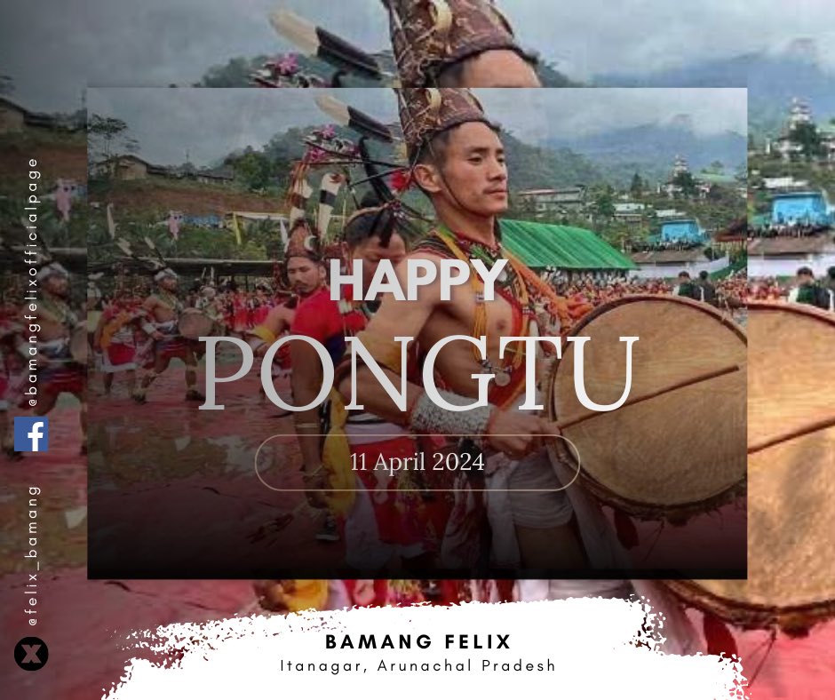 felix_bamang's tweet photo. Warmest greetings to our #Tutsa brethren on this vibrant Pongtu festival. May this festival bring prosperity, unity, and joy to your homes and fields. 
Happy Pongtu to everyone! 
#PongtuFestival #ArunachalPradesh https://t.co/A3YL7WwpEc