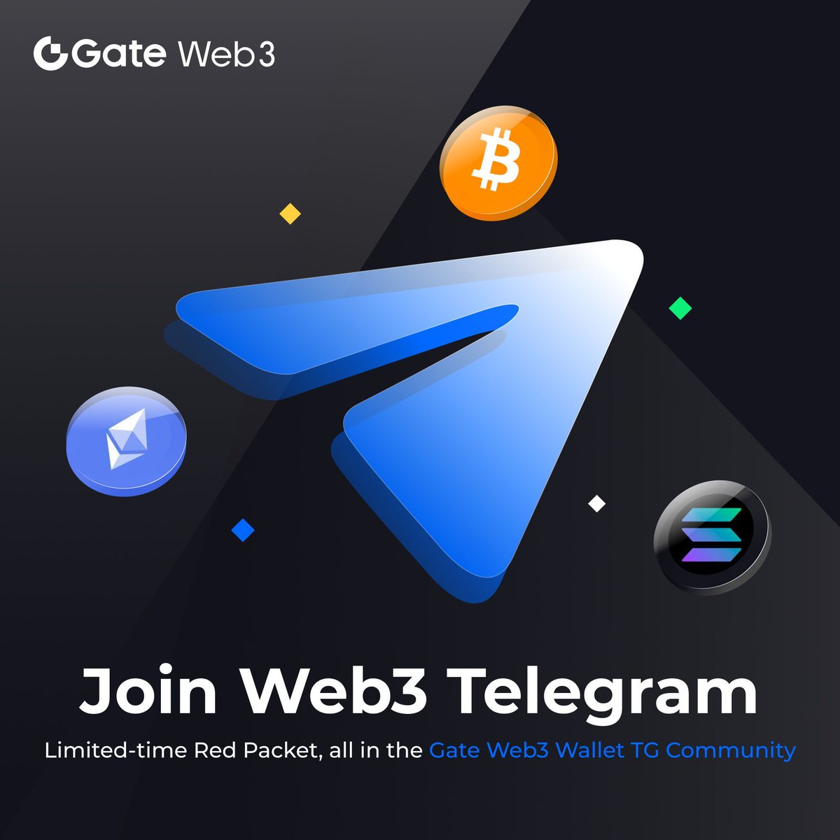 GateDEX's tweet photo. 📣#GateWeb3Wallet Telegram Group is now online🎉

💬Get the hottest Web3 infos🔥

💁‍♀️Update the latest GateWeb3 product news😎

🎁Join the group now to share airdrops💰

⏰#Airdrop Time: 04/09-04/19

✅Join Web3 TG Group: https://t.co/2H32ULKhOK
#GateWeb3Group #TGGroup https://t.co/k5rFCLj8mQ
