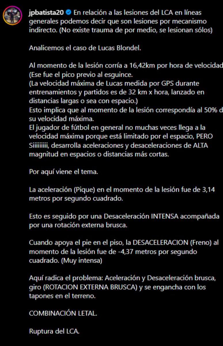 El Dr. Jorge Batista y la explicación de la lesión de Lucas Blondel.