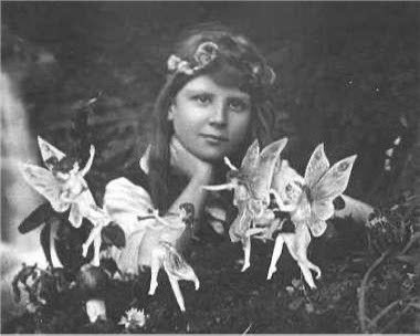 One of five pictures taken in 1917 which fooled Arthur Conan Doyle into believing fairies were real.