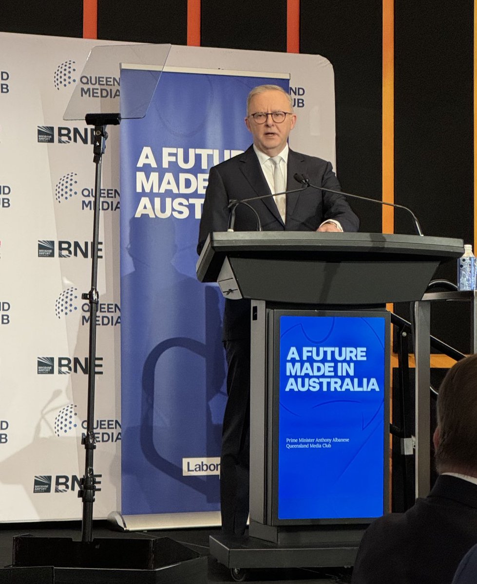 “Our government will not be a spectator or an observer. We will be a participant….We will continue to invest in the foundations of economic success.” Huge support from ⁦@AlboMP⁩ for Australian smart energy manufacturing- “a future made in Australia.” ⁦@Bowenchris⁩