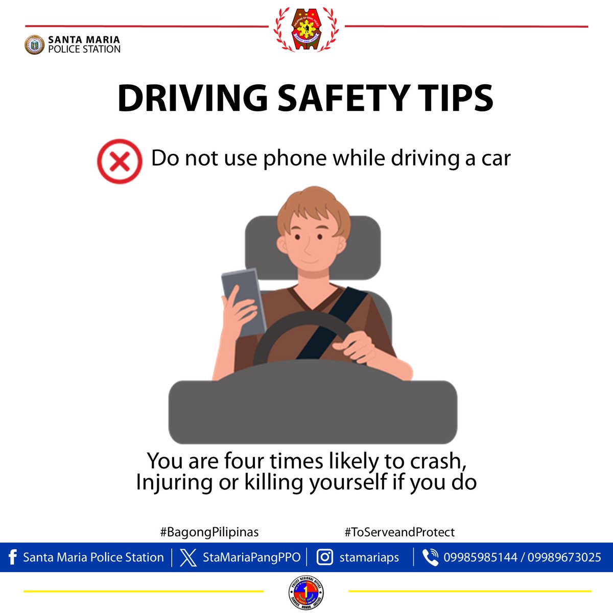 Driving Safety Tips #BagongPilipinas #ToServeandProtect