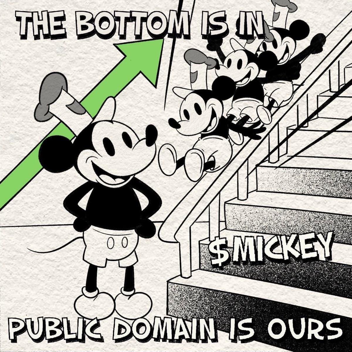 ETH's gas fee is very cheap now. If you pick up $MICKEY at the bottom, it's good now. #MickeyMouse #ミッキーマウス #publicdomain