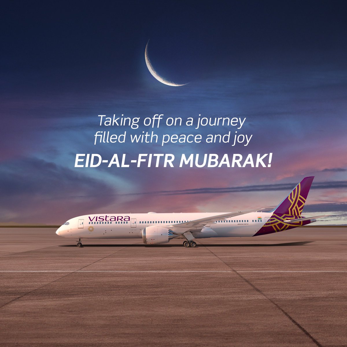 Let’s spread the wings of joy and fly towards togetherness. Wishing you a very happy Eid-al-Fitr! #EidMubarak