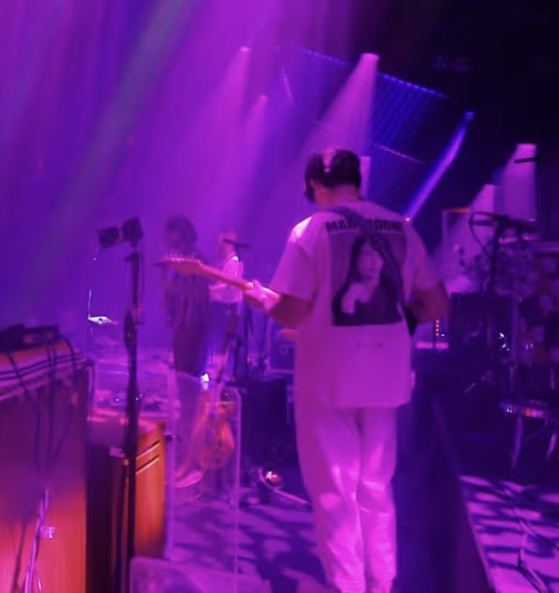 teamvampyweeks's tweet photo. Ezra is also wearing a Mary Boone shirt on stage at the Capitol Theatre. Here's a pixelated screenshot of the back of his shirt (please bear with me) https://t.co/UAXeNfKo6A