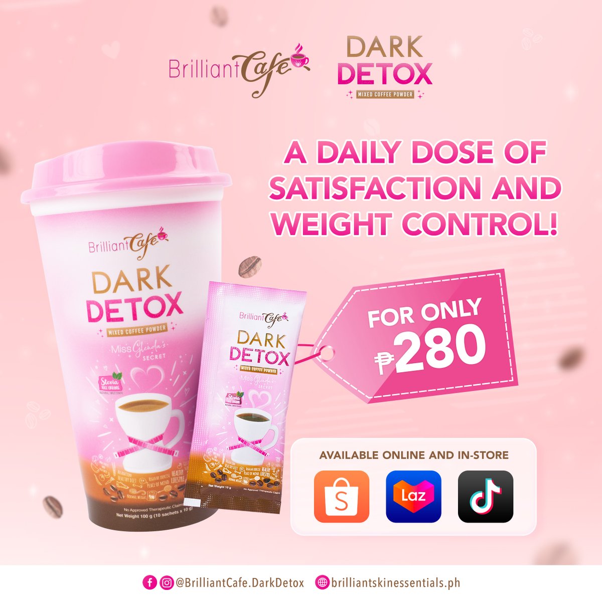 Dark Detox Coffee is the perfect daily dose for satisfaction and weight loss, providing a delicious and effective way to support your wellness goals. 😍

#BrilliantCafeDarkDetoxCoffee 
#BrilliantSkinEssentials