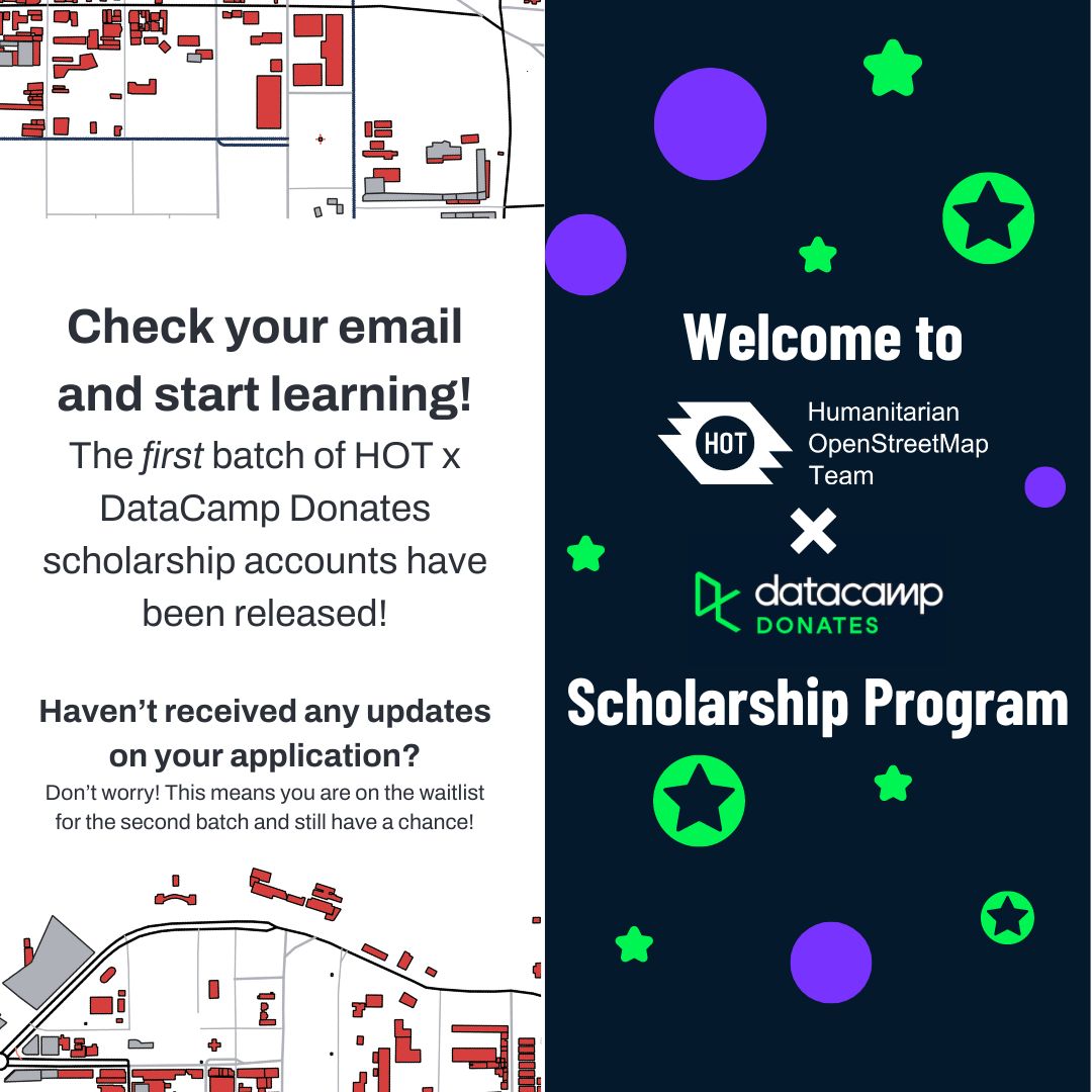 We are pleased to share that we have been selected to be a #DCDonates Partner! 💫 That means that we will get access to their online learning platform for free for one year! From data concepts to coding, all trainings are interactive! Start your learning with @DataCamp today!🚀