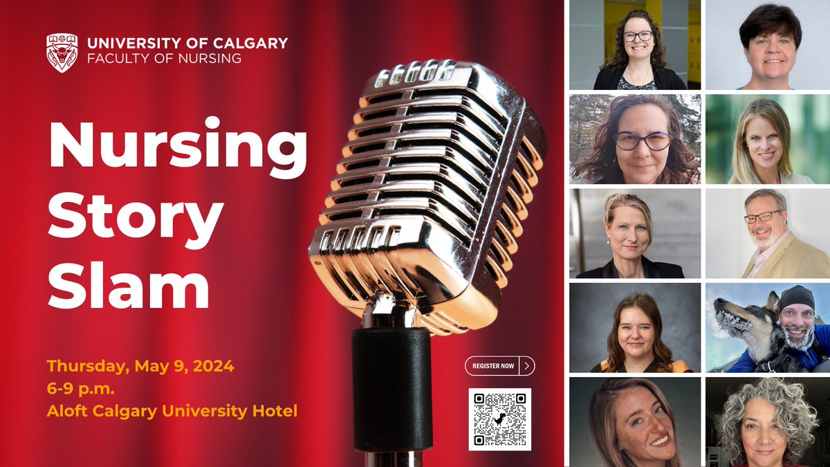 Meet the 10 presenters who will sharing stories that shape and define nursing at our second annual UCalgary Nursing Story Slam, May 9 at the Aloft Hotel. This event is free and open to all. RSVP now by April 29 bit.ly/3uLFlYJ