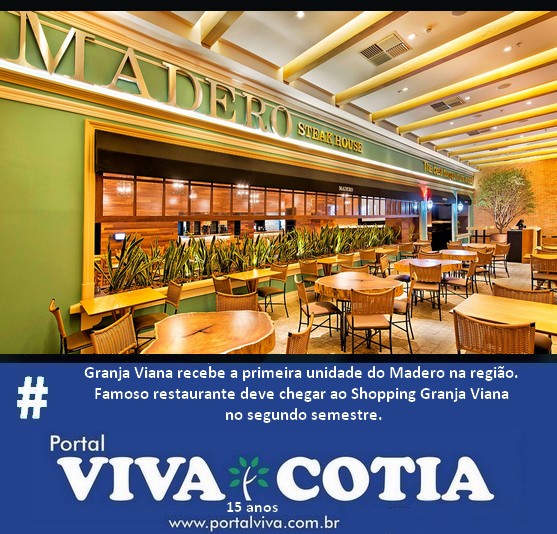 Granja Viana recebe a primeira unidade do Madero na região. Famoso restaurante, deve chegar ao Shopping Granja Viana no segundo semestre. Saiba mais em portalviva.com.br/post/granja-vi… #madero #shoppinggranjavianna #granjaviana #portalviva #cotia #hamburgueria #espaçogourmet #Gastronomia