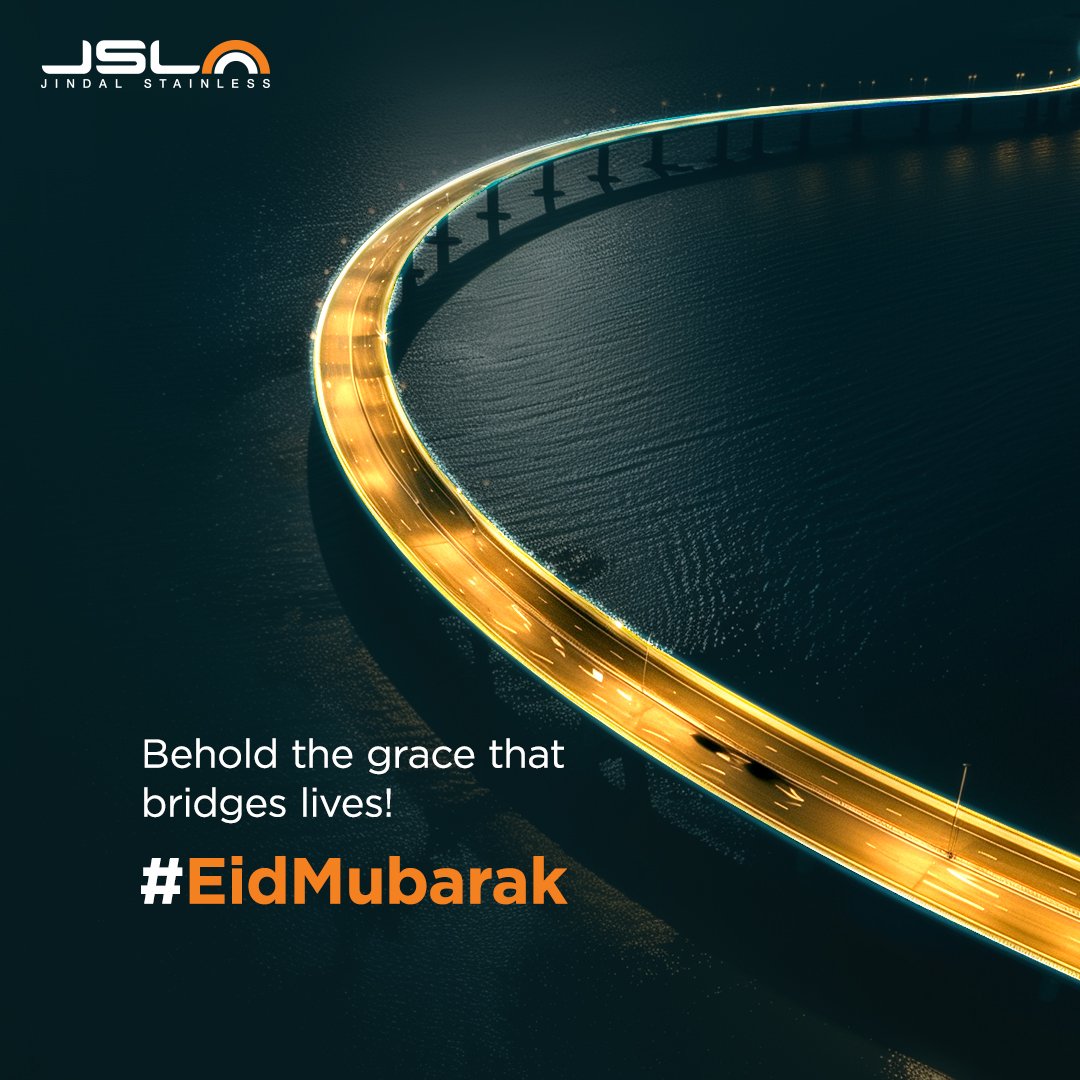 Eid Mubarak! This Eid, we celebrate the beautiful mosaic of connections that weave through our lives. May this blessed time strengthen bonds and inspire peace within our communities. 🌟🕊️#EidMubarak

#JindalStainless #JSL #StainlessSteel #Stainless #Eid