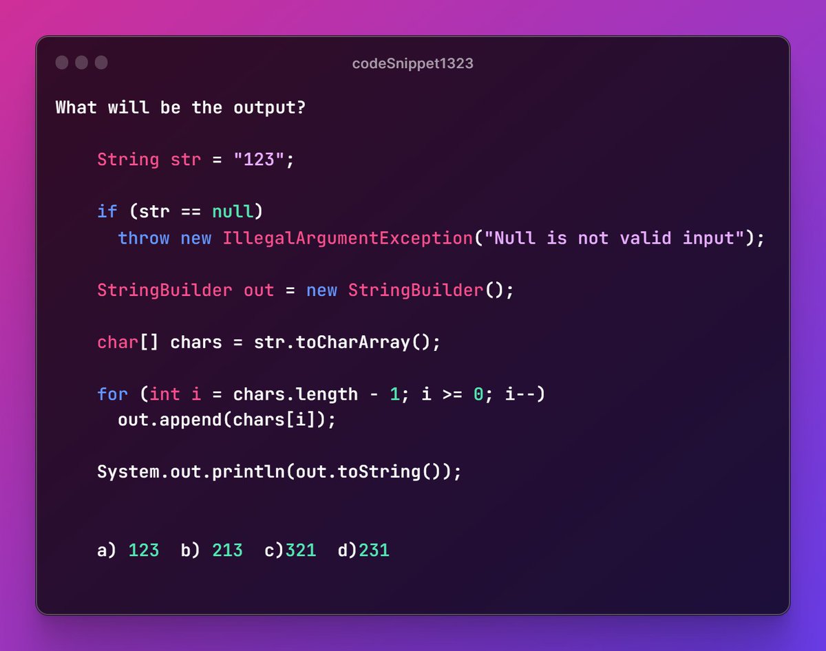 codesnippet1323's tweet image. #TechTraining
#ProgrammingSkills
#SoftwareDevelopmentTraining
#ITTraining
#CodingBootcamp
#DeveloperSkills
#SoftwareEngineering
#LearnToCode
#CodingCommunity
#LearnInPublic
#CodeNewbie
#CodeJourney
#DeveloperCommunity
#ShareYourCode
#LearnToCodeTogether
#OpenSourceLearning