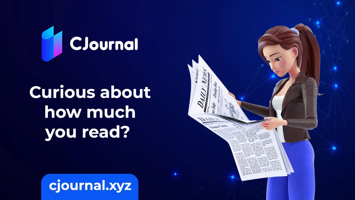 Curious about how much you read?🤔 Check out your statistics on #Cjournal for a detailed breakdown📊 Find out what you’re reading for how long, how many points you've earned, and see where you rank🏅 $CJL $UCJL