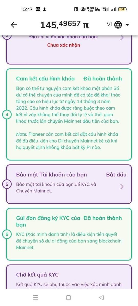 tranthihoa72's tweet photo. 📣🔥Những TK màu cam, mà bên dưới có Dòng "Action Required on Mining App" Có nghĩa là cần làm một số yêu cầu
cụ thể, trường hợp này là chưa xác minh SĐT, 
Sau khi xác minh xong SĐT, thì đã chuyển sang xanh
Em vừa hỗ trợ xong, và xanh ngay khi xác minh SĐT--> Mục 5 xanh và KYC đã chuyển từ Cam sang Xanh
Nguyễn Thế NgọcVu Quoc Tuan