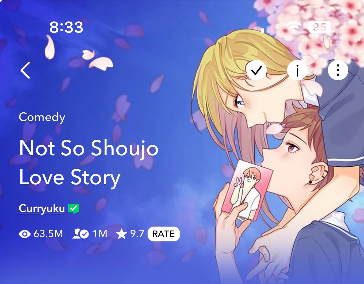 Congrats Not so shoujo reaching “1 mill” (more like 950k+ rounded up) Woo🎉