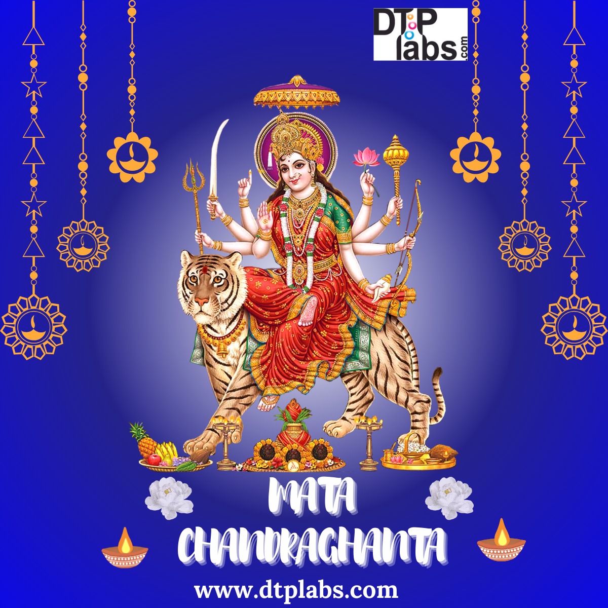 The third day of Navratri, called Tritiya, honors Goddess Chandraghanta, the embodiment of bravery and peace. . . #DurgaPuja #NavratriCelebrations #Navratri #DeviBlessings #FestivalOfNineNights #GoddessDurga #GoddessChandraghanta