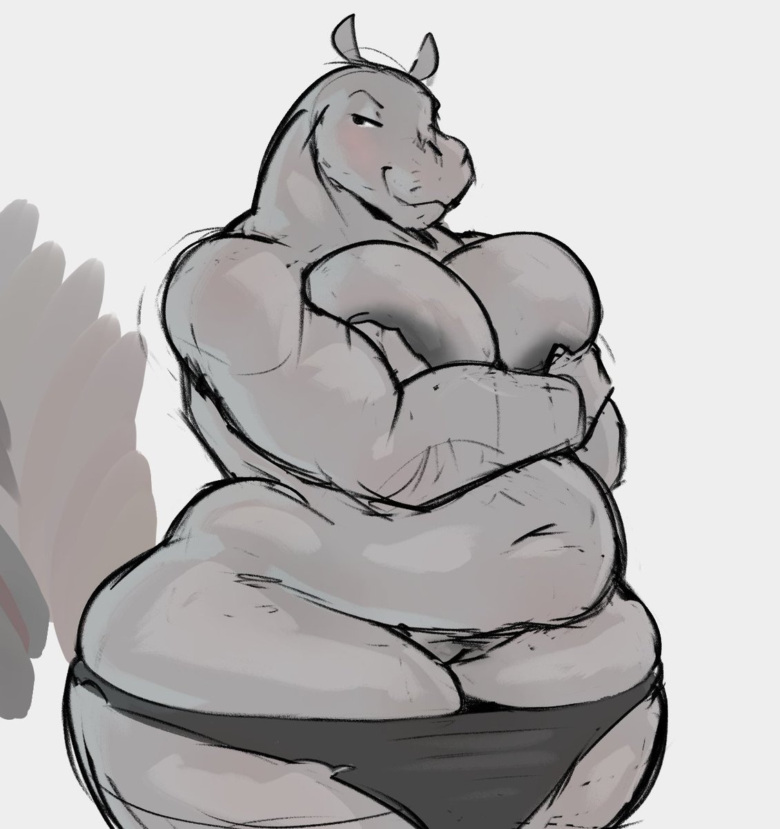 late hippo doodles with experimental color changing brush