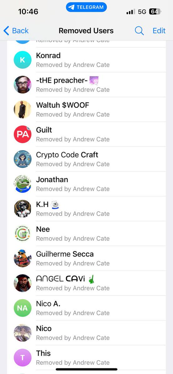 NVM DON'T JOIN, move on from $CATG #CATG
<a href="/Andrew_Cate/">Andrew Cate $CATG</a> he deadass be "asleep" and "tired" all day every day just to remove the 300+ people in our telegram and then he acts innocent like he doesn't know how or why that could happen.
maybe RT to spread word. The project was dying