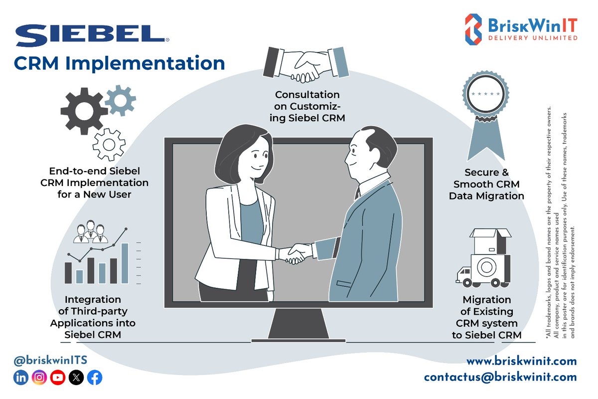Unlock the true potential of your customer interactions with our cutting-edge Siebel CRM solutions.
Here's why we stand out: briskwinit.com/siebel-crm/
#CustomerEngagement #SiebelMagic #DigitalTransformation #PersonalizedInteractions #CRMExcellence #CustomerRelationships
