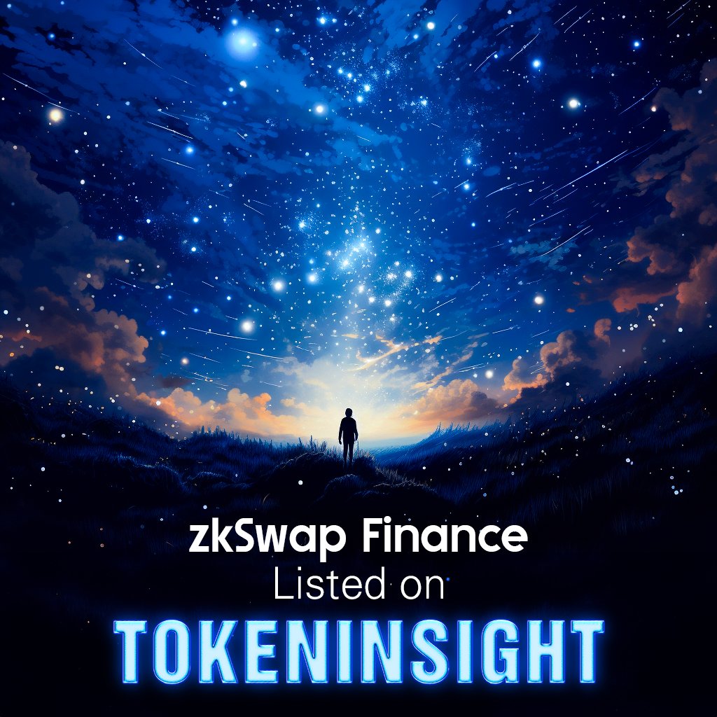 🎉 Delighted to announce that zkSwap Finance DEX is now listed on TokenInsight. 👉 tokeninsight.com/en/coins/zkswa… 📔 @TokenInsight is a trading data and quotation platform for cryptocurrencies and digital assets. #zkSync #Swap2Earn
