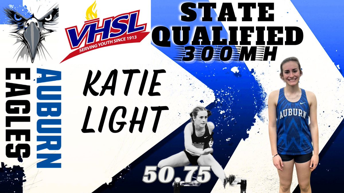 🚨Event Champion 🚨

Katie Light won the 300mH tonight at Glenvar and Virginia High School League State Qualified with a time of 50.75!

<a href="/KatieLi45026143/">Katie Light</a>