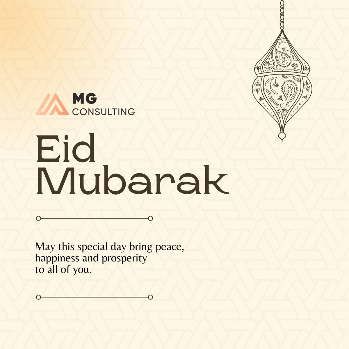 Wishing our colleagues, clients, and partners who are celebrating a joyous Eid Mubarak! May this festival bring peace, happiness, and prosperity.

#EidMubarak2024 #FestivalOfJoy #MGConsulting