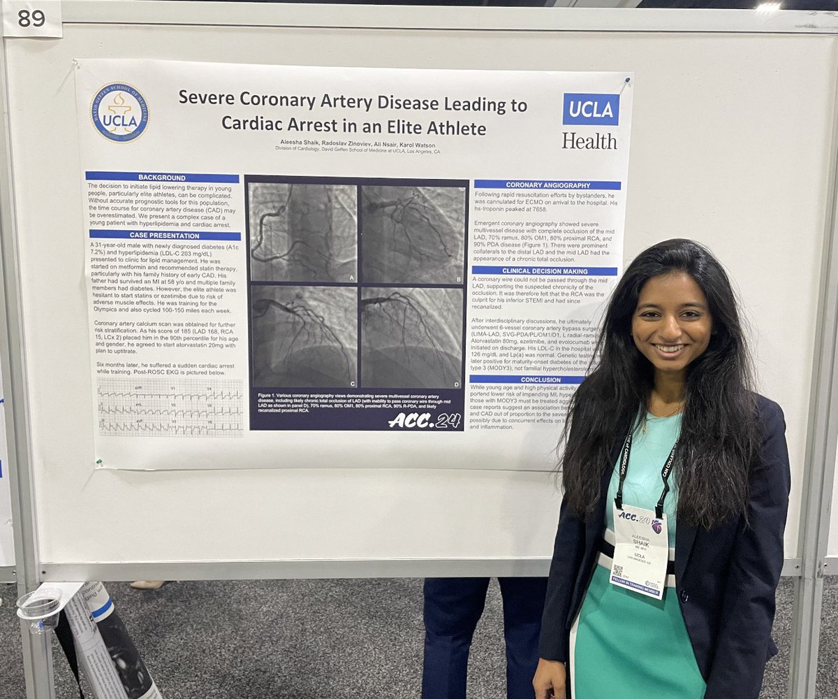 @AleeshaShaikMD presenting multiple fantastic cases during the @ACCintouch poster sessions!!! #bruinhearts @uclaCVfellows @kewatson @datsunian