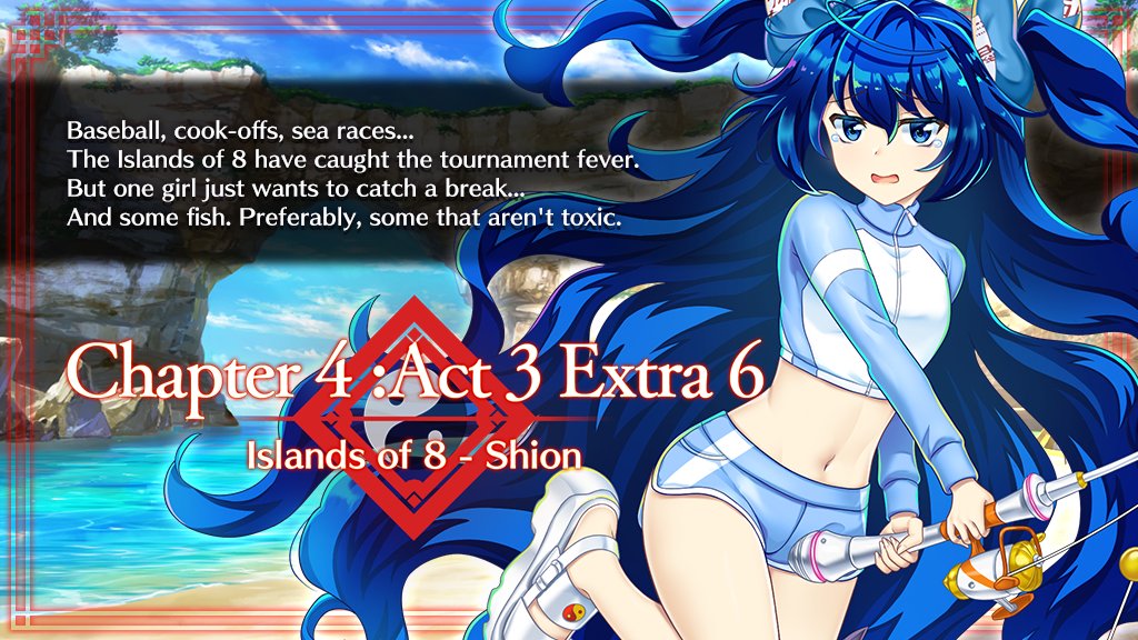 Hi friends, A new chapter of the Touhou LostWord Main Story is waiting for you to check it out! Chapter 4: Act 3 EX 6 - Islands of 8 - Shion is here! Clear it to experience the story & earn rewards!🎁 Want to know what it's about? Check out the image below!👇 #touhouLW