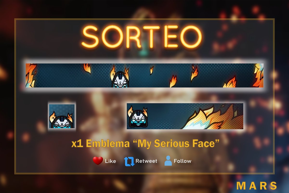 ✨Sorteo✨
⚡️x1 Emblema 'My Serious Face'
❤️Like 🔁RT 👤Follow @mars_mx_
📅Termina el Martes 16 abril #Destiny2