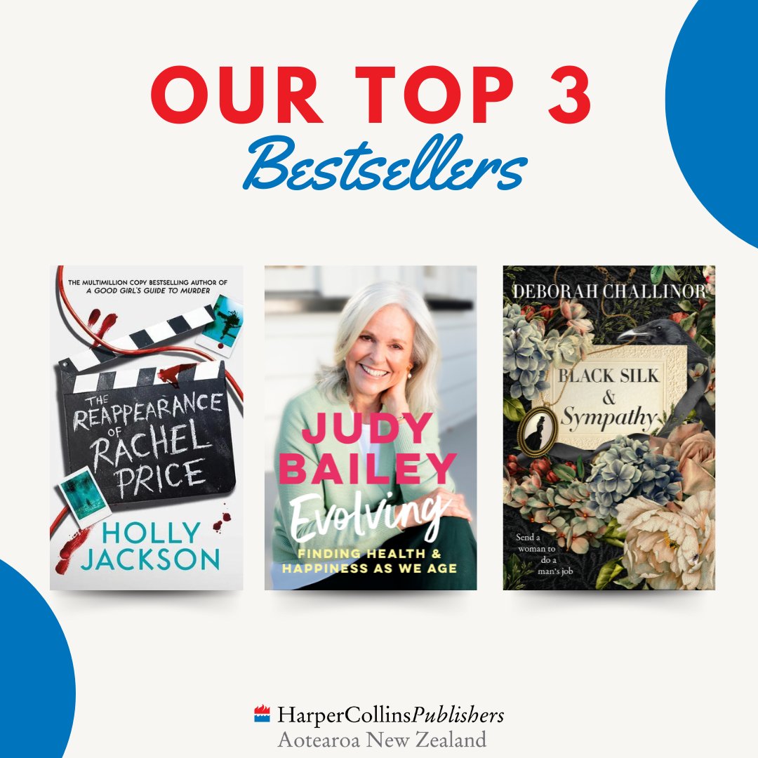 We are so proud to have three books in the NZ Bookscan bestsellers chart this week! Judy Bailey's Evolving, on finding health and happiness as we age, is the number one non-fiction book in the country.